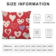 thumbnail image 5 of HENGT  Valentines Day Pillow Cover,White Hearts Decorations Holiday Farmhouse Decorative Pillow Case for Sofa Couch Decor, 5 of 5