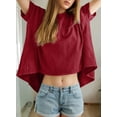 thumbnail image 3 of Camiseta Dokotoo Summer para mujer, talla grande, top corto, 3 of 6