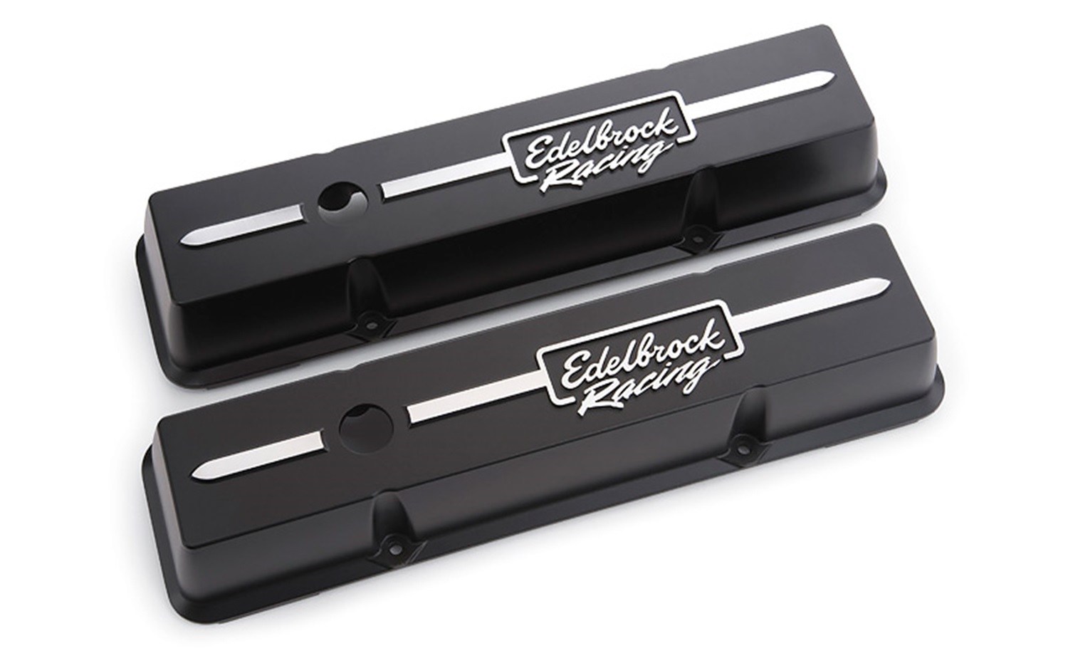 Edelbrock 41633 Valve Cover For Use With Chevy Small Block Engines; Short; Perimeter Bolt; With