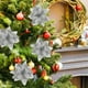 thumbnail image 5 of 12 flores de Navidad de simulación, flor de Navidad de Poinsettia, flor de Navidad, decoración del árbol de Navidad, flores artificiales de Navidad plateadas, 5 of 5