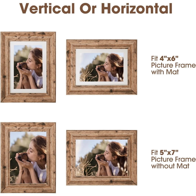 Cozymood 8x10 Picture Frames Set of 6, Walnut Wood photo 5