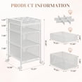 thumbnail image 2 of Rolling Utility Cart with 3 Drawers Craft Organizer and Storage with DIY Divider Lockable Wheels Multi-Functional Storage for Art Supplies Store for Brushes Paints Artifacts White, 2 of 8