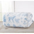 thumbnail image 2 of Great Bay Home Velvet Plush Fleece Holiday Printed Warm and Cozy Throw Blanket  (50" x 70" Throw, Winter Animals - Blue), 2 of 5