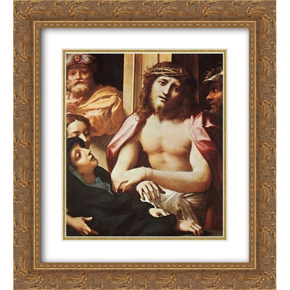 Correggio 2x Matted 20x24 Gold Ornate Framed Art Print 'Christ Presented to the People (Ecce Homo)'