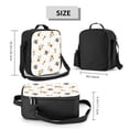 thumbnail image 2 of Honeii Bees And Flowers Print Insulated Lunch Bag, Reusable Lunch Box for Adult, Leakproof Cooler Bag for Work Office Travel Picnic, 2 of 7