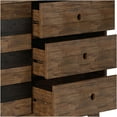 thumbnail image 5 of JERFIT Mid-Century Modern Acacia Wood Storage Cabinet with Drawers & Sliding Door, Dark Brown, 5 of 10