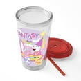 thumbnail image 5 of CafePress - Peppa Pig: Fantasy And Fun! - 16 Ounce Classic Clear Insulated Double Wall Tumbler Cup with Lid Straw , Reusable, 5 of 5