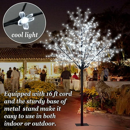 Other Tree Types Strong Camel 7.9ft Christmas light tree 600 LED Cherry Blossom Flower Tree Light Home Garden Decoration ()