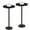 Black, variant on Outdoor Round Drink Tables, Coffee Roostertail Table with Marble Base, Small Pedestal Side Table for Patio, Sofa, Couch, Chair