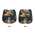 thumbnail image 3 of Yiaed Hip-Hop Duck Print Women's Running Shorts with Liner 3 Zipper Pockets Elastic Workout Athletic Gym Yoga Shorts-Small, 3 of 7