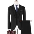 thumbnail image 2 of Traje de 3 piezas para hombre, Blazer, chaleco y pantalones, traje Formal ajustado, informal, ideal para negocios, banquete, trabajo, estilo británico, noche, 2 of 5