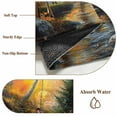 thumbnail image 6 of Orange Autumn Deer Area Rug 3x5 FT, Non Slip Entryway Bedside Carpet, Forest Vintage Elk Washable Soft Floor Carpet Indoor Mat Non-Shedding Throw Rugs for Dorm Kitchen Home Office, 6 of 8