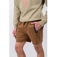 thumbnail image 2 of Brooklyn Cloth Men’s 5" Inseam Heat Seal Zip Pocket Shorts, Polyester, Toffee, Size Large, 2 of 5