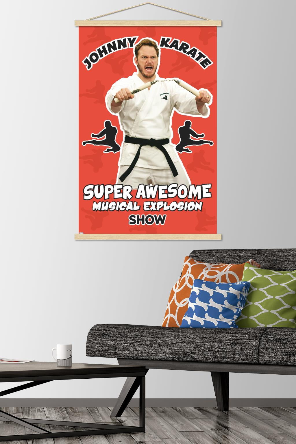 Parks and Recreation - Johnny Karate Wall Poster with Magnetic Frame, 22.375" x 34"