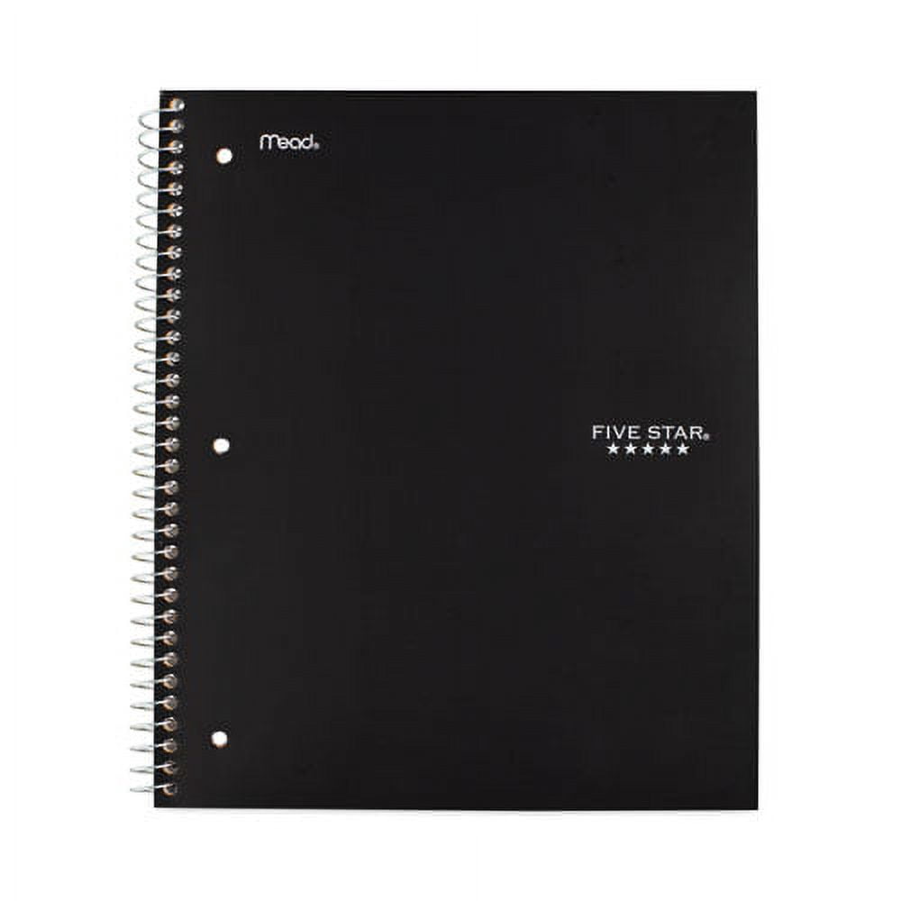 Wirebound Notebook, 1 Subject, Wide/Legal Rule, Randomly Assorted Covers, 10.5 x 8, 100 Sheets, 6/Pack | Bundle of 5 Packs