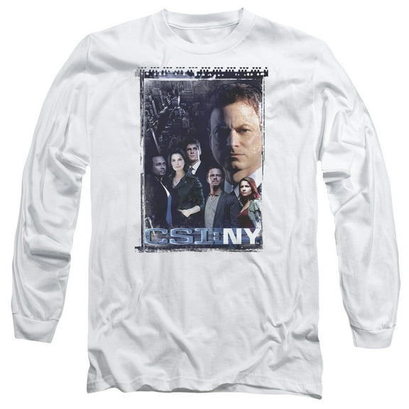 Csi Ny Watchful Eye Long Sleeve Adult 18/1 T-Shirt White