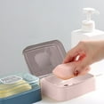 thumbnail image 2 of Transparent Soap Dish with Lid, Draining Soap Box for Bathroom Counter Or Shower, Compact Travel Soap Holder, Stackable Toilet Storage, Easy-Rinse Plastic, 4.7X3.5X1.8In, Transparent Soap Dish*1, 2 of 9