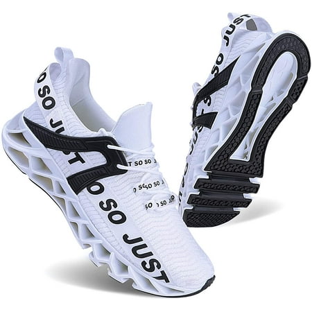 

UMYOGO Just so so Women Walking Shoes Breathable Running Sneakers White Size 10.5