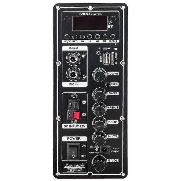 Placa amplificadora de 12 V para altavoces, Bluetooth, AUX, grabación en tarjeta TF/unidad USB, 6-12 pulgadas, 80 W.