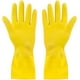 thumbnail image 1 of Paquete de 3 guantes de limpieza amarillos, guantes profesionales de látex de caucho natural, 1 of 5