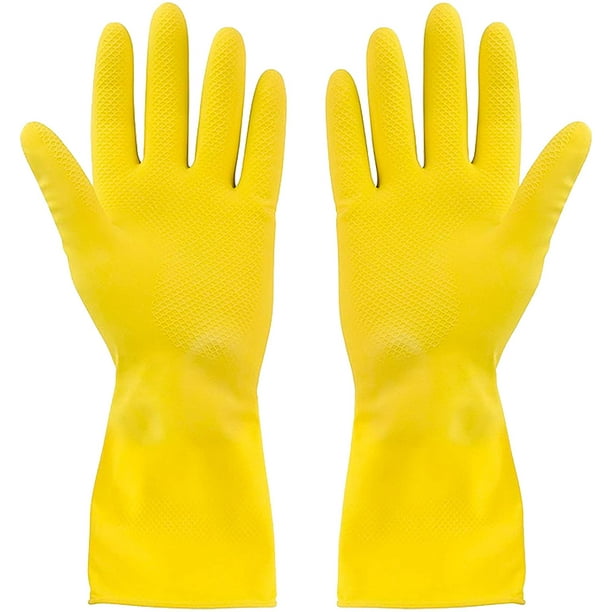 3 Pairs Reusable Cleaning Gloves Extra Thickness Rubber Household
