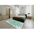 thumbnail image 4 of Ahgly Company Indoor Rectangle Patterned Mint Green Novelty Area Rugs, 8' x 10', 4 of 6