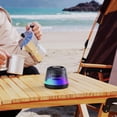 thumbnail image 4 of Pequeño Altavoz Bluetooth Magnético Bluetooth 5.3 Sonido Estéreo Altavoz Inalámbrico Portátil Con Luz RGB Para Fiestas Al Aire Libre Viajes En Casa Negro, 4 of 7