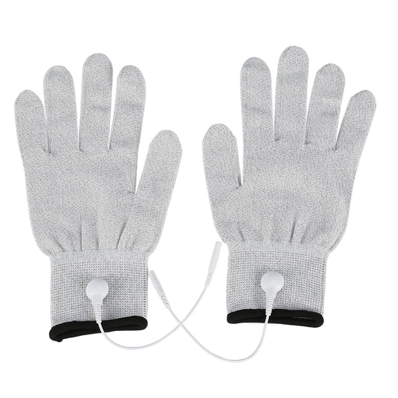 Guantes conductores, 1 par de guantes de electrodos para máquina Tens, guantes de masaje, eficiencia maximizada