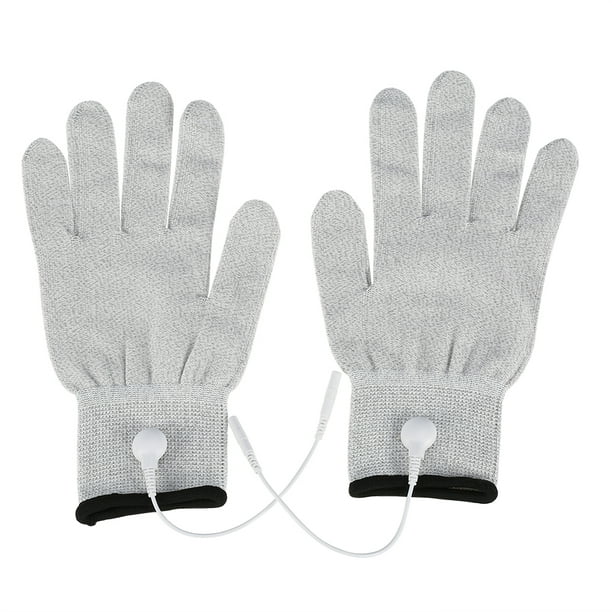 Guantes conductores, 1 par de guantes de electrodos para máquina Tens, guantes de masaje, eficiencia maximizada