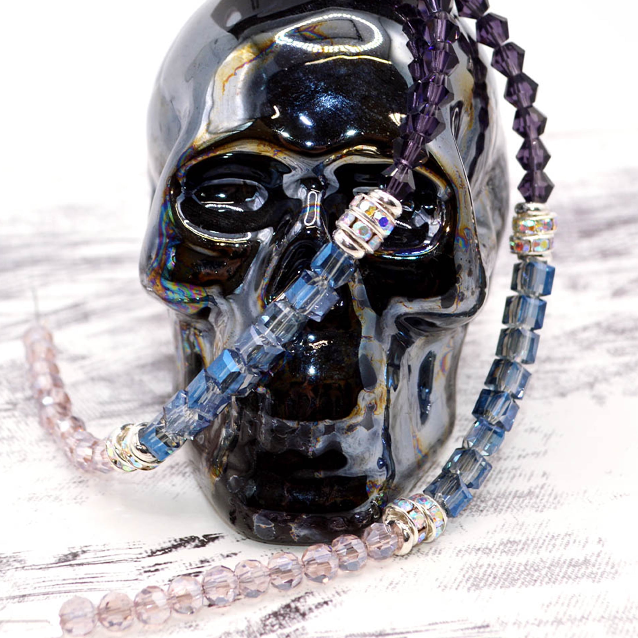 Jesse James Glass Strand Trio Beads – Purple, 1 Piece, Multi-Purpose for Teens and Adults
