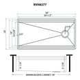 thumbnail image 5 of Ruvati 36-inch Workstation Dual Tier Ledge Kitchen Sink Undermount 16 Gauge, 5 of 13