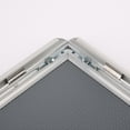 thumbnail image 4 of M&T Displays Snap Poster Frame 18x30 Inch Silver 0.79" Aluminum Profile Easy Front Loading Wall Mounting Photo Picture Document Sign Holder Mitered Corner Anti Glare Cover, 4 of 6