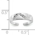 thumbnail image 2 of 14K White Gold Fancy Toe Ring, 2 of 6