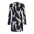 thumbnail image 3 of Oplxuo Ribbed Knit Sweater Dresses for Women Fashion Long Sleeve Printed Mini Dress Casual A-Line Short Dresses, 3 of 4