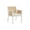 White Frame, variant on Guyou Rattan Dining Chairs Set of 2, Mid Century Modern Linen Upholstered Dining Room Armchairs, Farmhouse Wooden Kitchen Chairs with Cane Back and Black Hardwood Frame for Living Room, Beige