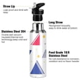 thumbnail image 3 of Yayeee 20oz Insulated Water Bottle Double Wall Stainless Steel with Flip Straw Lid, Simple Triangles, 3 of 7