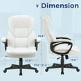 thumbnail image 7 of Furmax Indoor High-back Swivel Office Desk Chair With Lumbar Support, White, 7 of 7