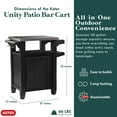 thumbnail image 4 of Keter Unity 40 Gal Grilling Bar Cart with Westwood 150 Gal Storage Deck Box, 4 of 12