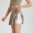 thumbnail image 5 of Butterfly Athletic Shorts For Womens 2 In 1 Flowy High Waisted For Tennis Running Workout With Pockets Khaki L, 5 of 6