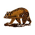 thumbnail image 1 of Next Innovations 101410027-CHESTNUT 12 x 9 in. Chestnut Small Bear Metal Wall Art, 1 of 1