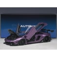 thumbnail image 6 of Lamborghini Aventador Liberty Walk LB-Works Viola SE30 Purple Metallic with Carbon Hood Limited Ed 1/18 Model Car by Autoart, 6 of 6