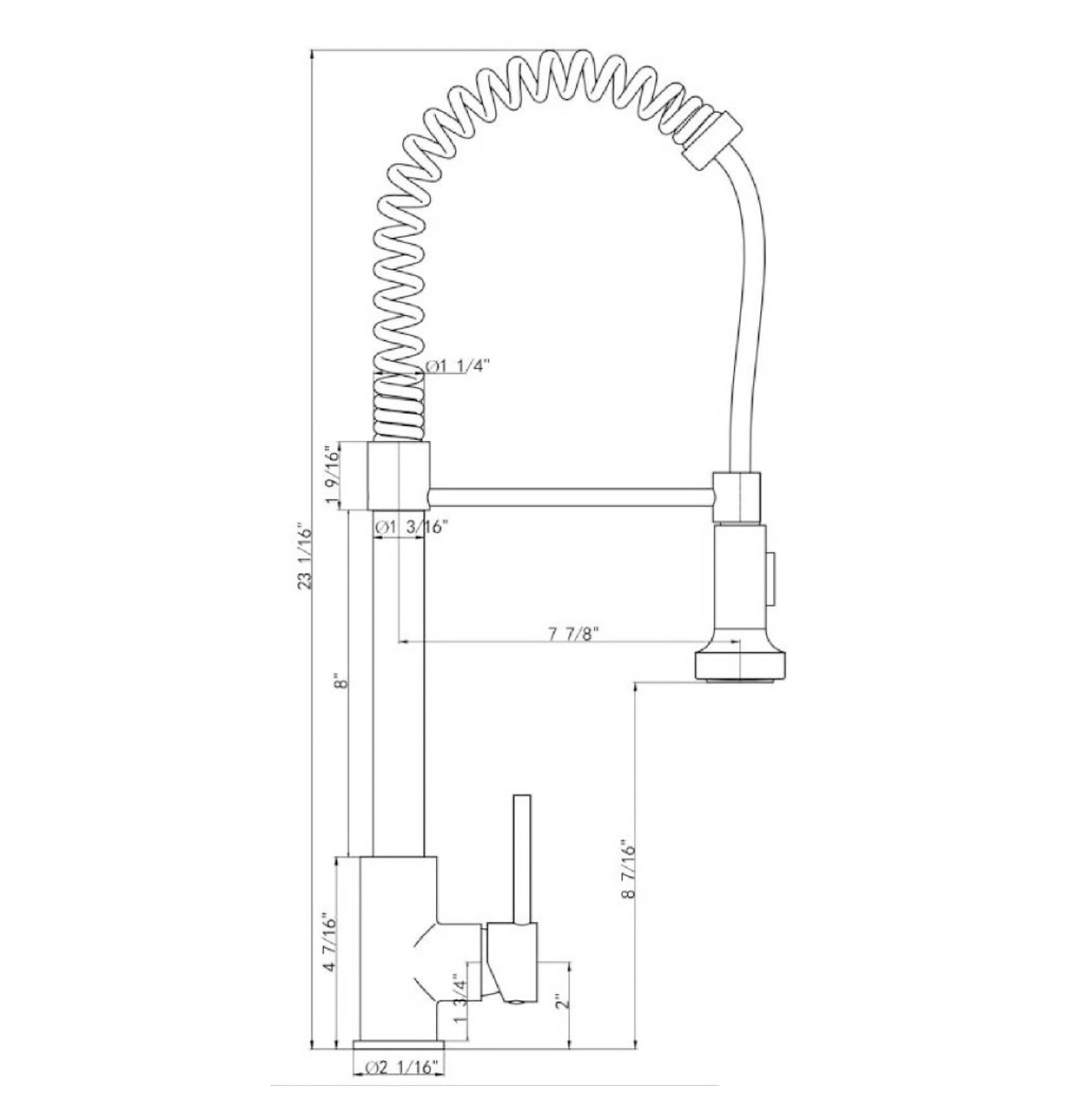 Brushed Single Handle Modern Spring High Arc Kitchen Faucet Water Filter System Bends as You Want