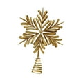 thumbnail image 4 of Christmas Tree Topper Xmas Tree Ornament Tree Top Decoration Classic Gold Snowflake for Home Office Holiday Parties, 4 of 9