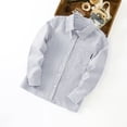 thumbnail image 6 of Grblisyd Back to School Clothes Boys Girls Quick Dry Long Sleeve Striped Button Down Shirts with Chest Pocket Formal Uniform Dress Shirt, 6 of 6