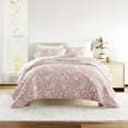 thumbnail image 5 of Lightweight Quilt Set Super Soft Wrinkle Resistant Quilted Coverlet Floral Patterns by Comfort Canopy, 5 of 12