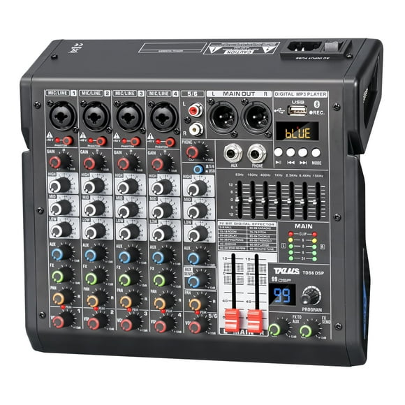 Mezclador de audio TKLBLS DJ profesional de 6 canales con 99 DSP