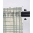 thumbnail image 6 of Buffalo Plaid Tier Curtains 24 Inch Length,Sheer Curtains for Bedroom Living Room Slate Blue Grey Farmhouse Gingham Striped Short Kitchen Curtains Drapes for Small Half Window 27.5"x24" 2 Panels, 6 of 7