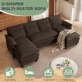 thumbnail image 3 of Pingliang Home Oversized U Shaped Couch,4 Seat Sectional Sofa with 4 Pillows,Upholstered Symmetrical Cloud Couch with Double Chaise,Wrap Around Sofa Modular sofa for Living Room Apartment Office, 3 of 10