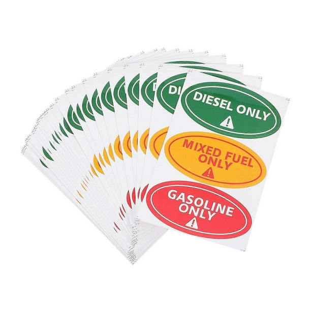 30pcs Mixed Fuel Only Stickers Gasoline Only Labels Gasoline Only Warning Stickers