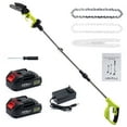 thumbnail image 3 of 2-in-1 Cordless Pole Saw, Electric Chainsaw With 5.25 ft Telescopic Pole, 6 INCH, 2*1.5Ah Lithium Battery, Quick-Change Chain Heavy-Duty Metal Construction, 3 of 9